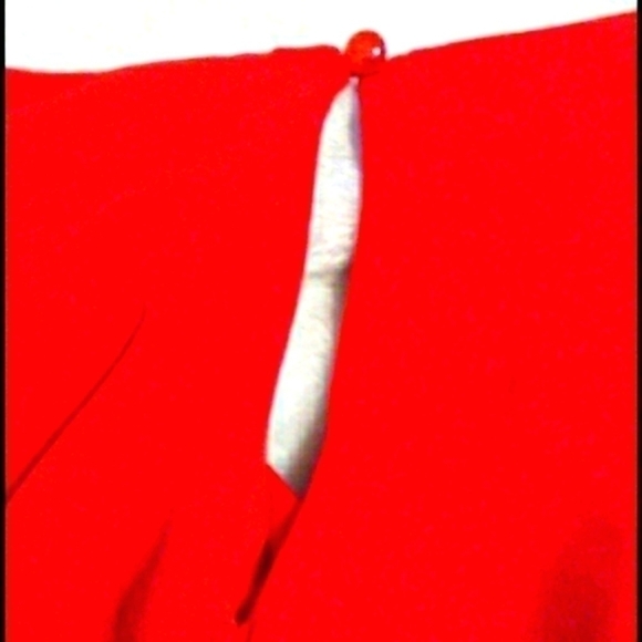 Ophelia Roe M Red/White Ruffled Bottom Sleeveless Tank Dress - Picture 5 of 5